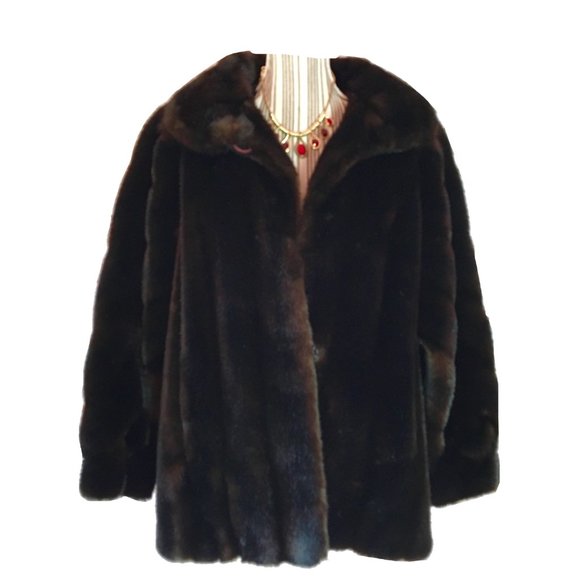 Grandella II Faux Mink Fur Jacket Size 10 - Picture 2 of 11